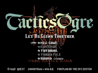Tactics Ogre - Let Us Cling Together DE Title Screen